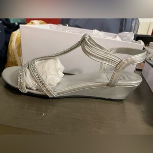 New York Transit Silver Strappy Sandals